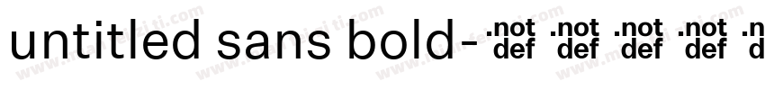 untitled sans bold字体转换